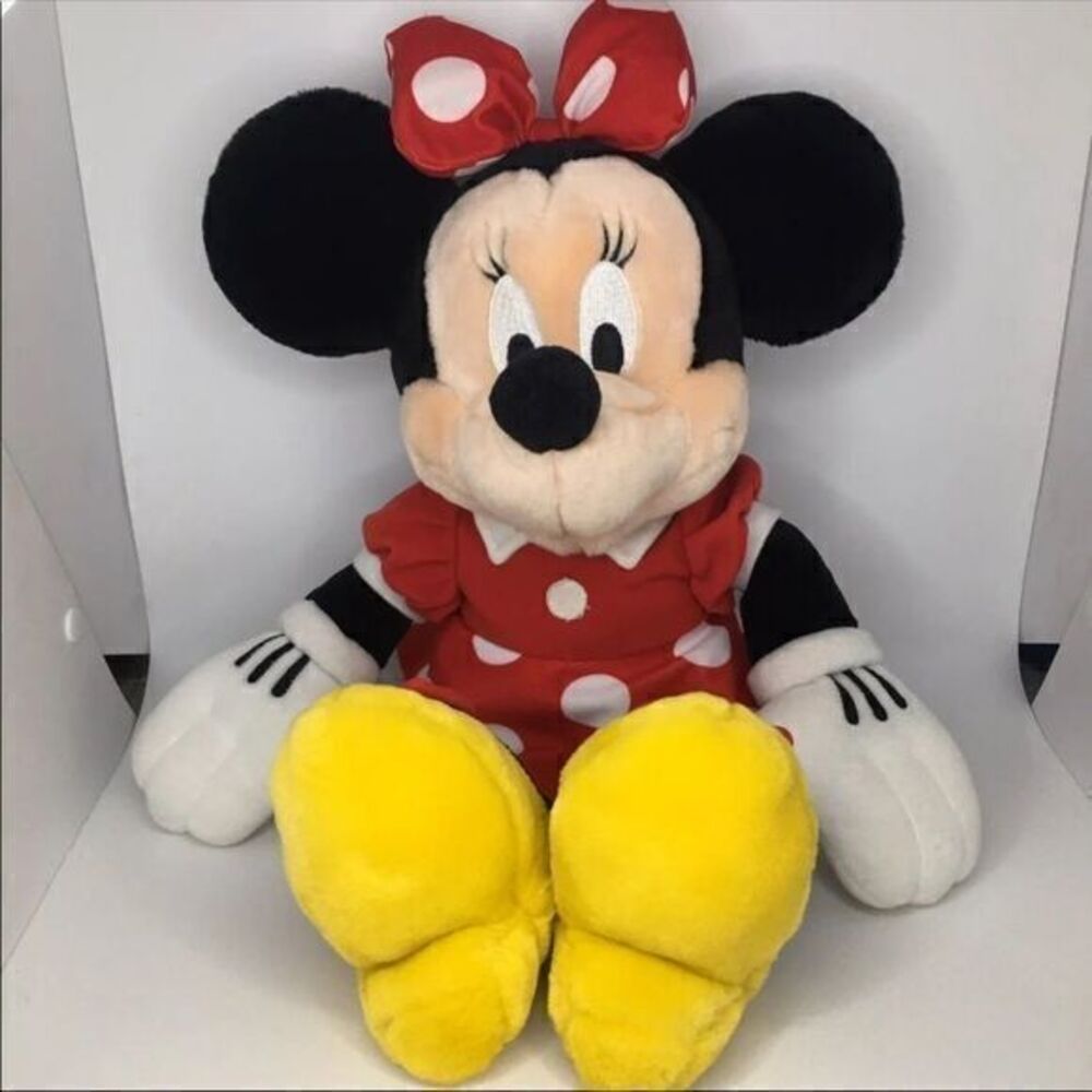 Disney World Minnie Mouse Plush 18” Red Dress